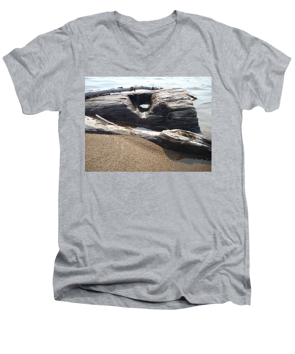 Beach Men's V-Neck T-Shirt featuring the photograph Peekaboo by Gigi Dequanne