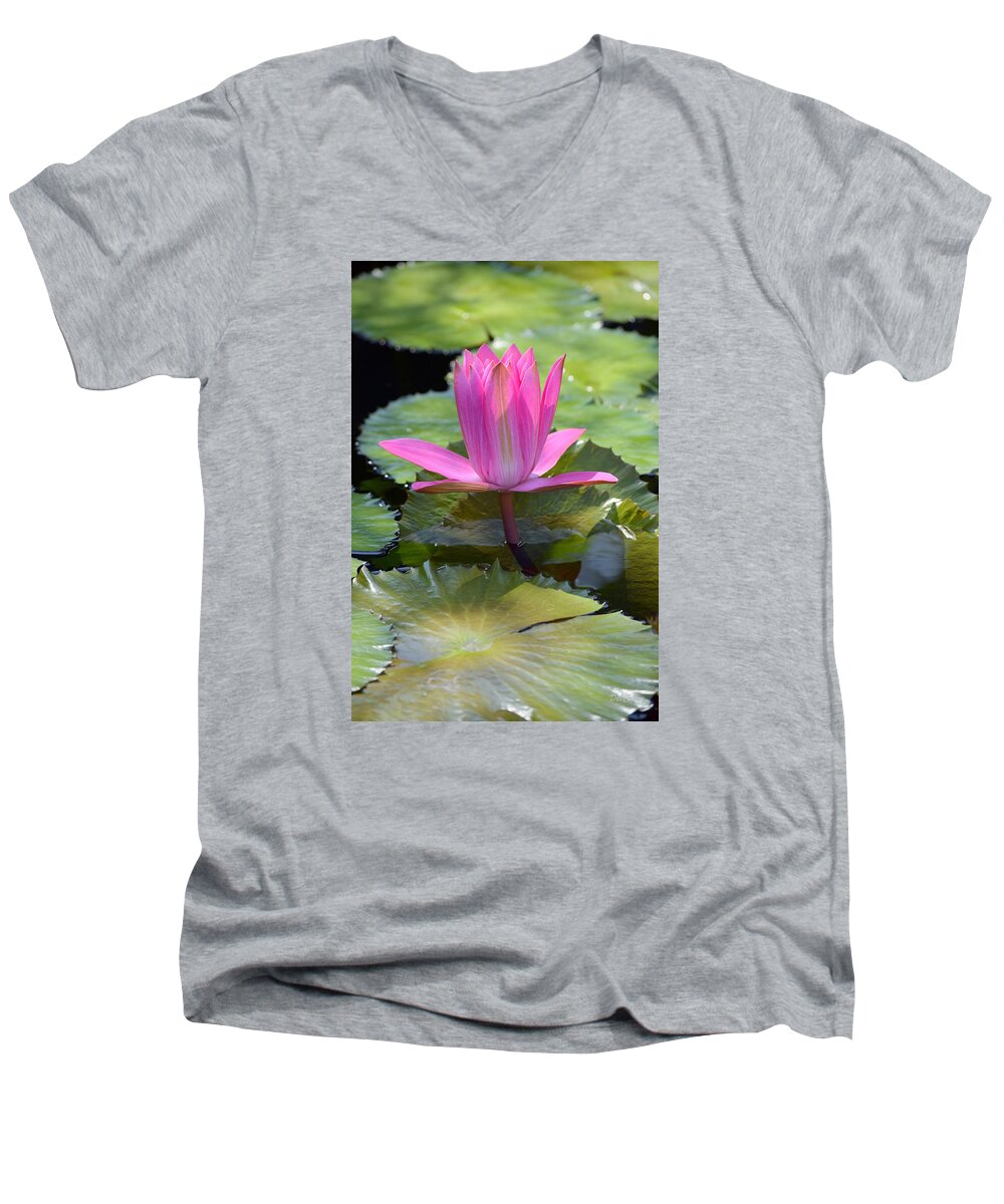 Lily Men's V-Neck T-Shirt featuring the photograph Perfection by Deborah Crew-Johnson
