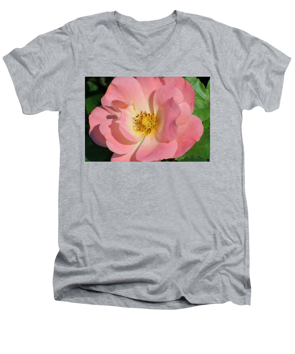 Nature Men's V-Neck T-Shirt featuring the photograph Perfectly Pink by Sheila Brown