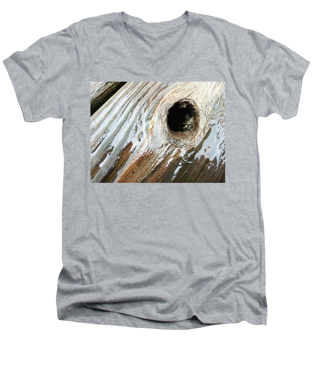 Plank Men's V-Neck T-Shirt featuring the photograph Planking the right way? by Robert Knight