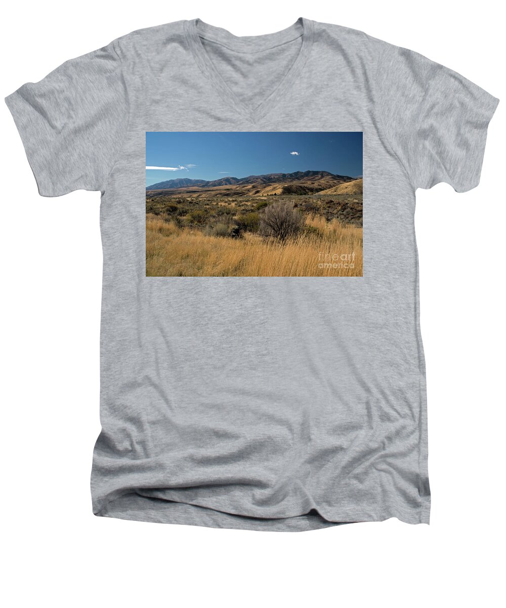 Pocatello Men's V-Neck T-Shirt featuring the photograph Pocatello Area of south Idaho by Cindy Murphy - NightVisions