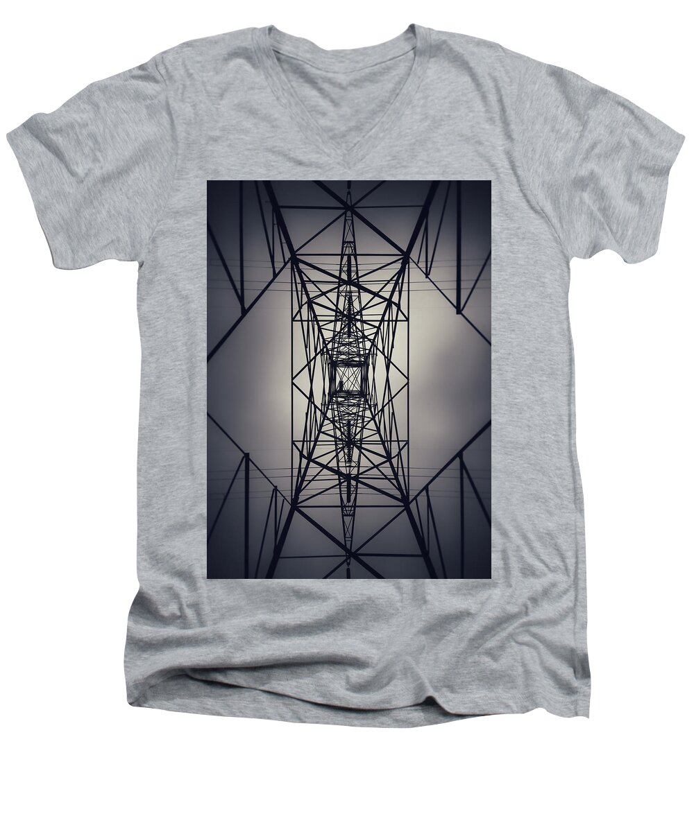 Electric Men's V-Neck T-Shirt featuring the photograph Power Above by Nathan Little