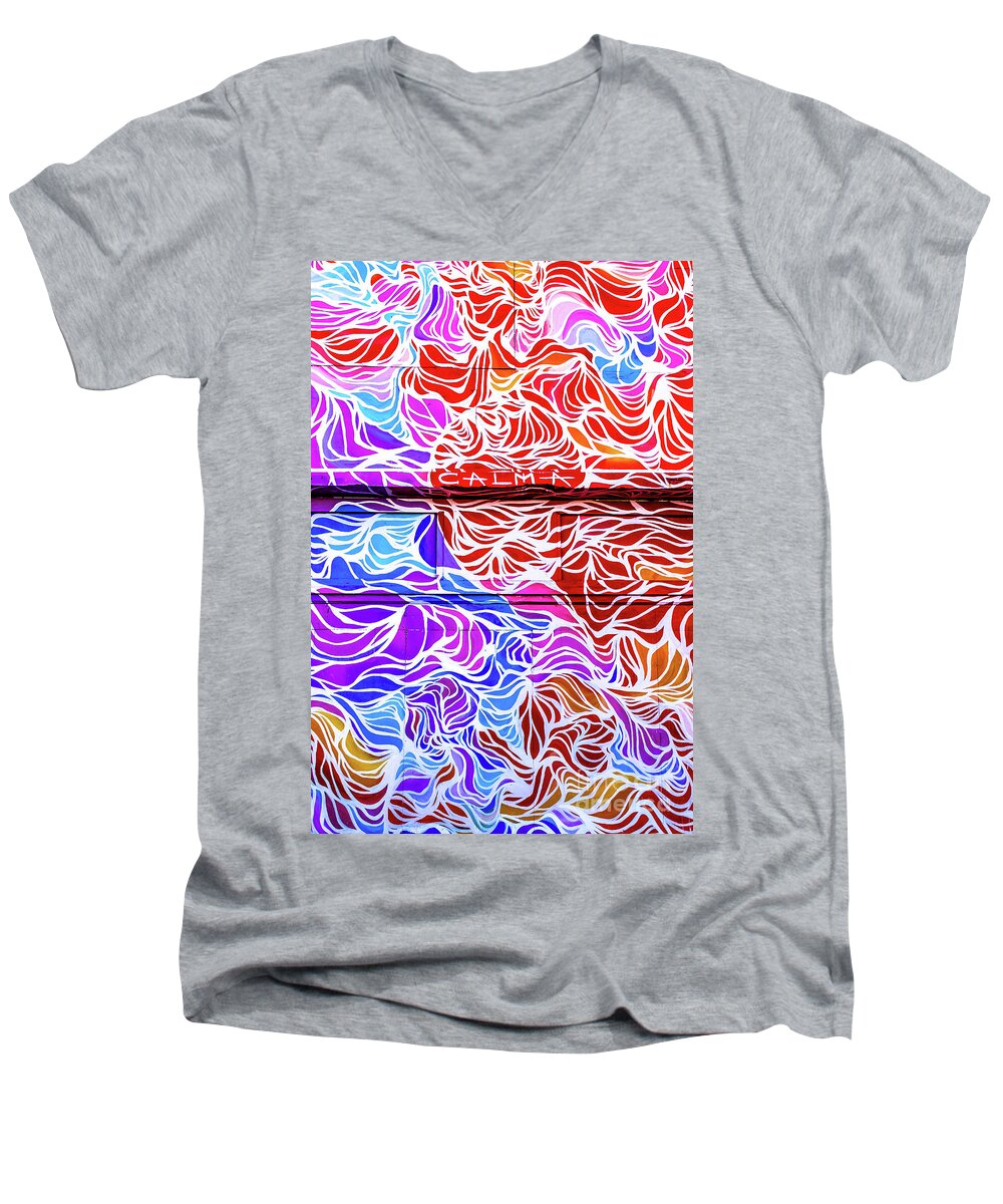 Graffiti Men's V-Neck T-Shirt featuring the photograph Power Waves by Colleen Kammerer