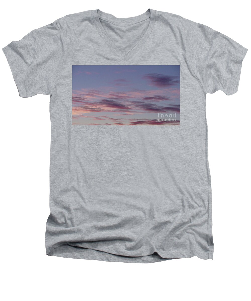 Prairie Sunset Men's V-Neck T-Shirt featuring the photograph Prairie Sunset by Donna L Munro