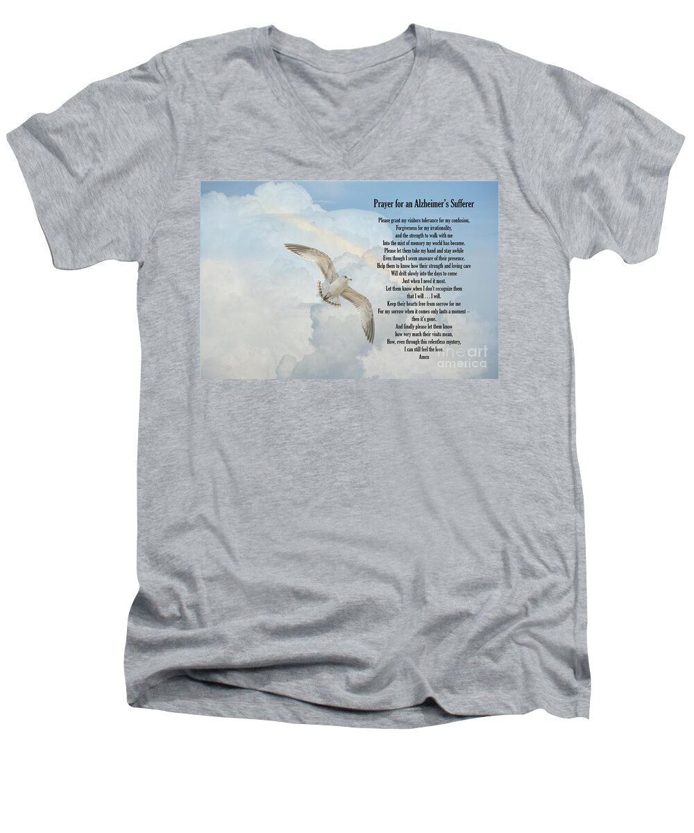 Alzheimer's Prayer Men's V-Neck T-Shirt featuring the photograph Prayer for an Alzheimer's Sufferer by Bonnie Barry
