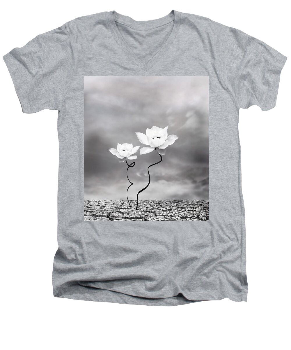 Surreal Men's V-Neck T-Shirt featuring the photograph Prevail by Jacky Gerritsen
