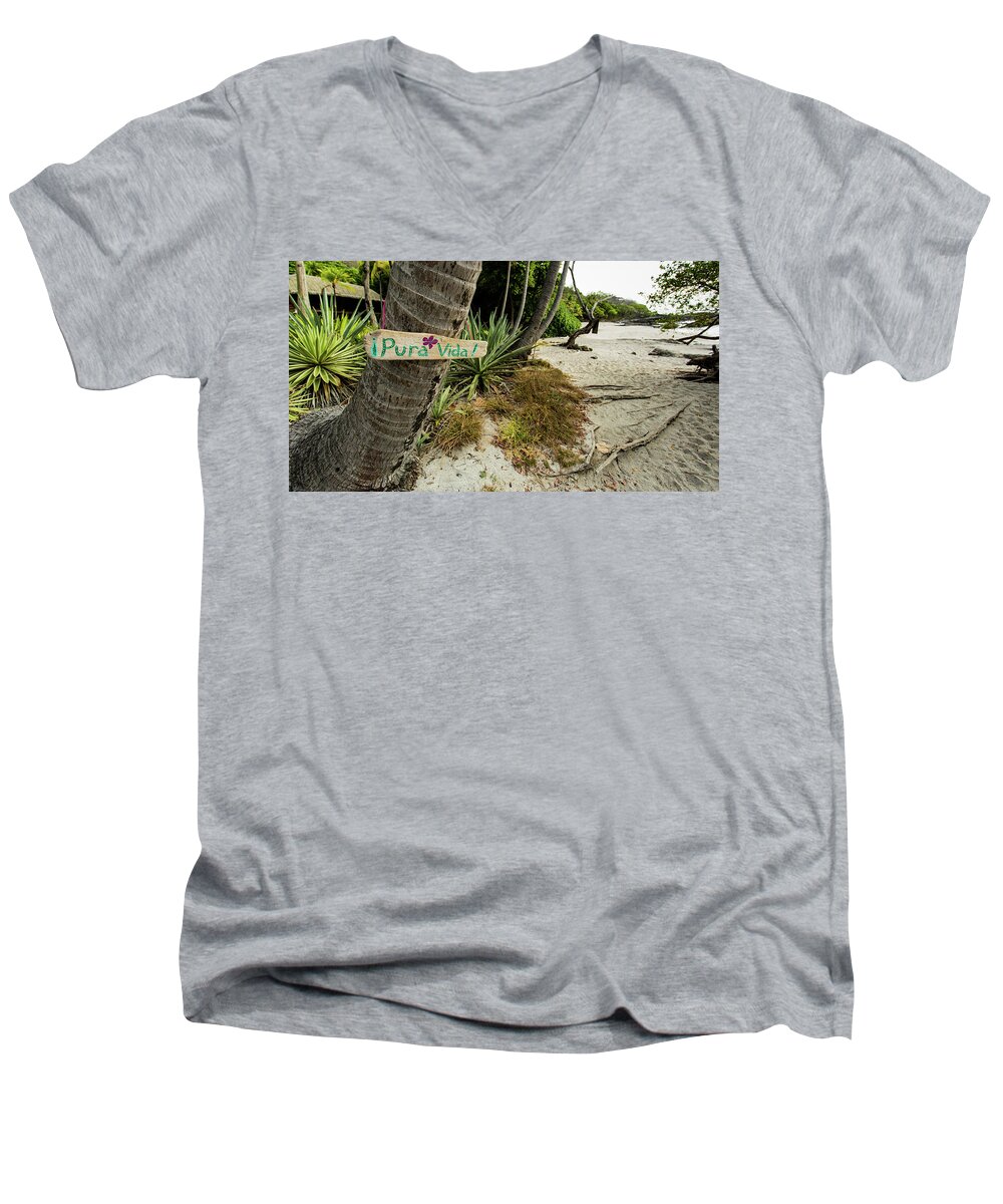Costa Rica Men's V-Neck T-Shirt featuring the photograph Pura Vida by Dillon Kalkhurst