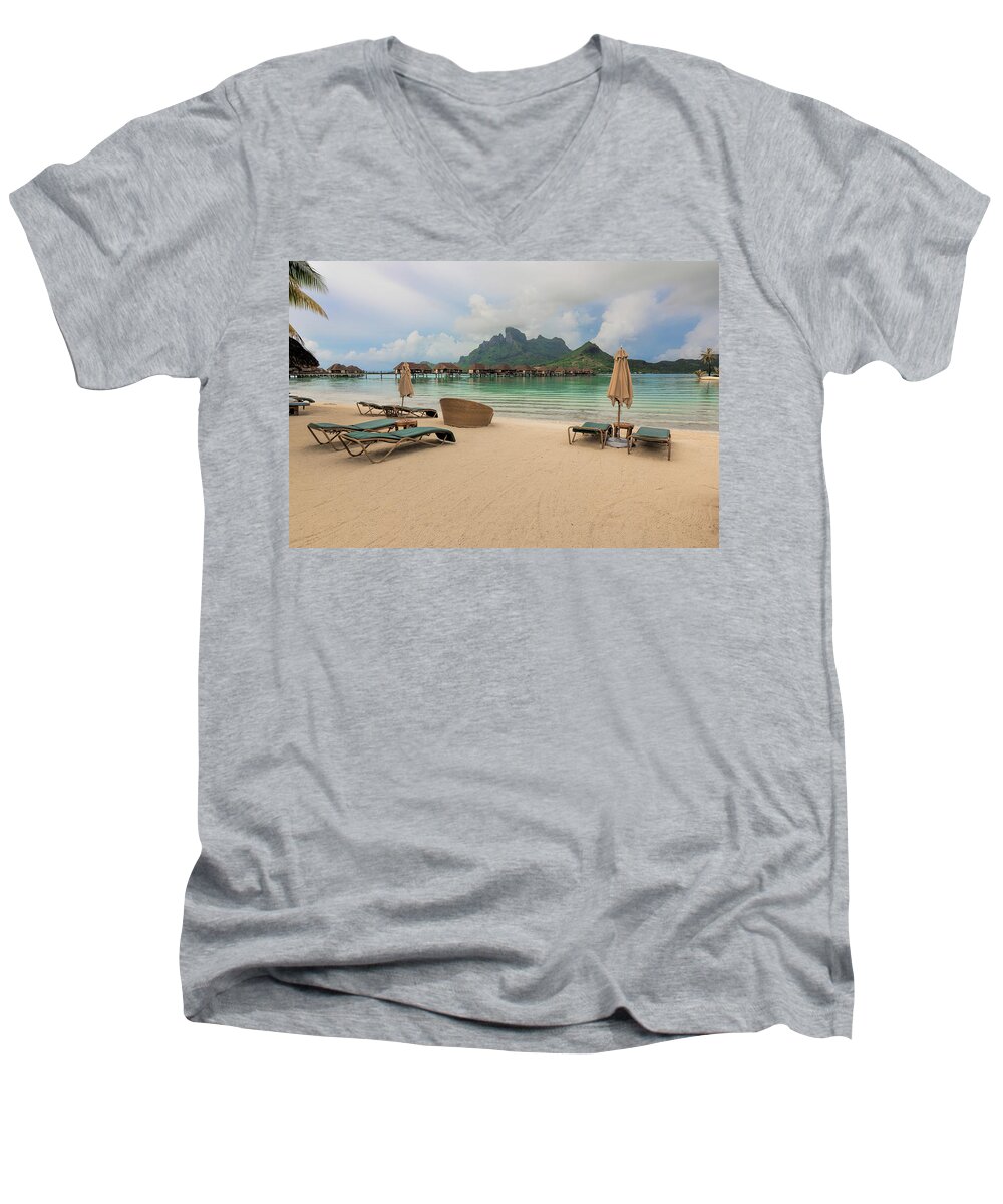 Resort Men's V-Neck T-Shirt featuring the photograph Resort Life by Sharon Jones