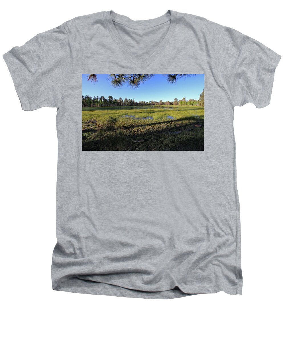 Landscape Men's V-Neck T-Shirt featuring the photograph Rim Glade by Gary Kaylor