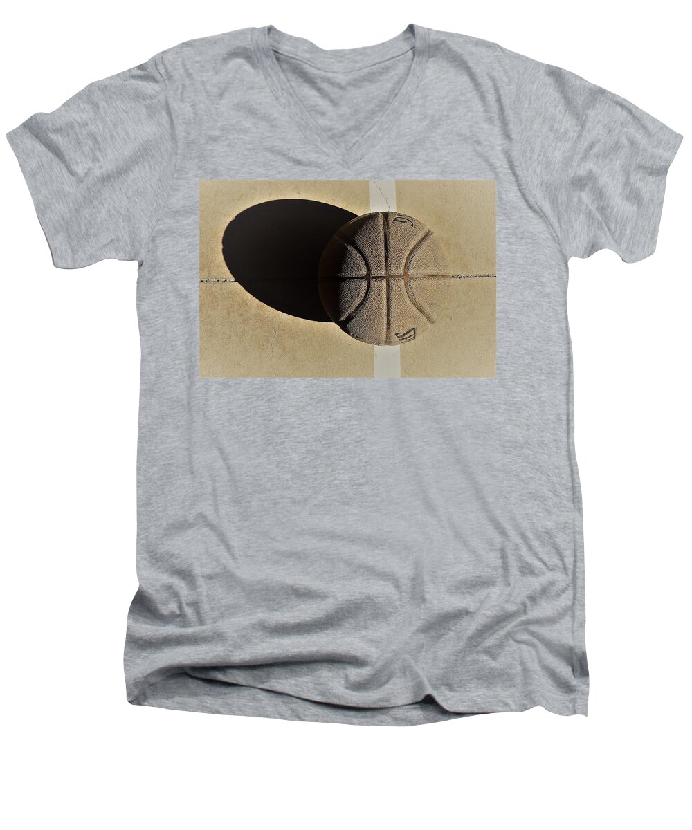 Round Ball And Shadow Men's V-Neck T-Shirt featuring the photograph Round Ball and Shadow by Bill Tomsa