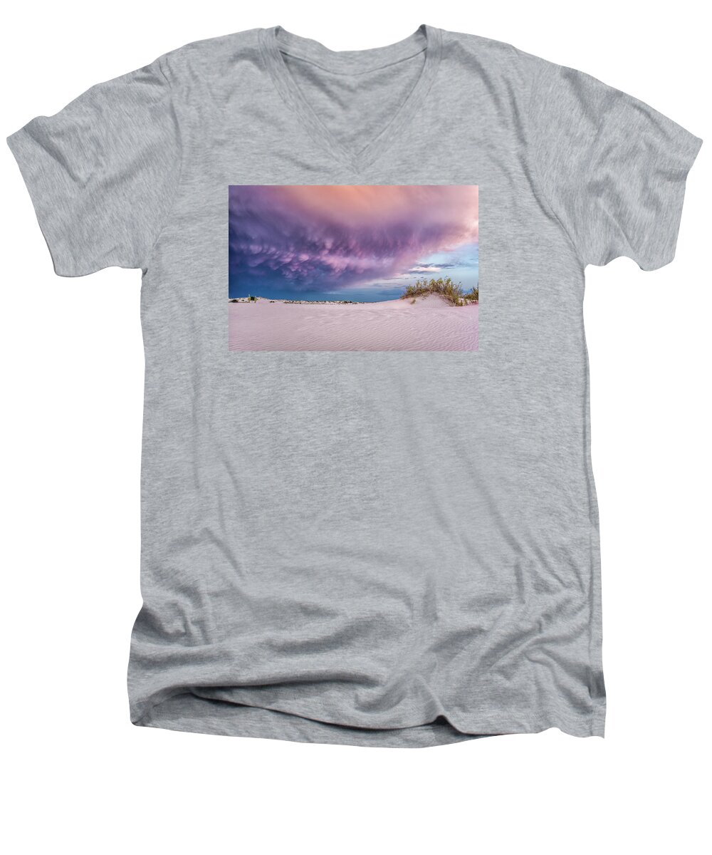 Desert Men's V-Neck T-Shirt featuring the photograph Sand Storm by Jason Roberts
