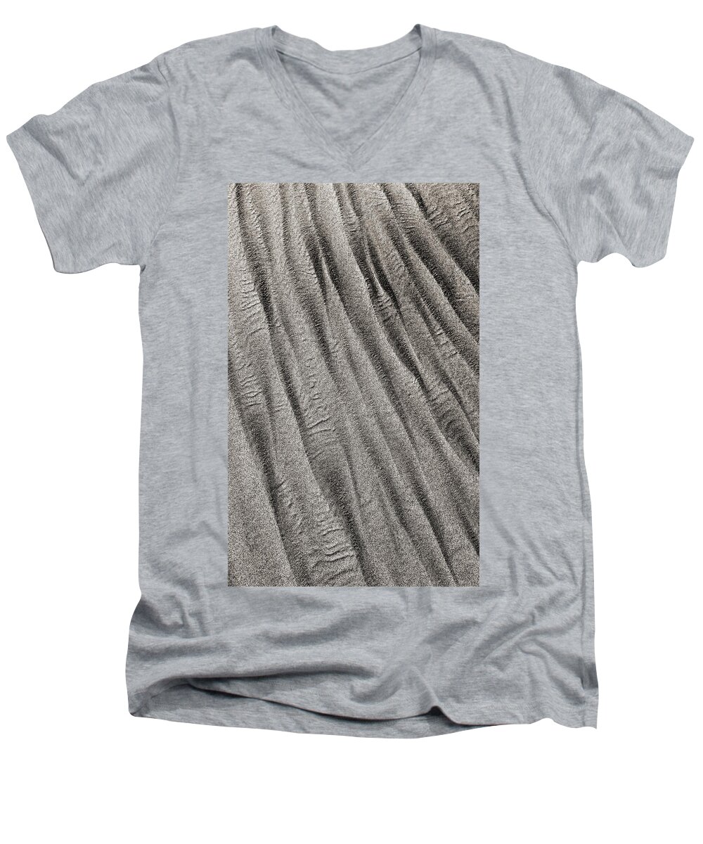 Men's V-Neck T-Shirt featuring the digital art Sand Waves by Julian Perry
