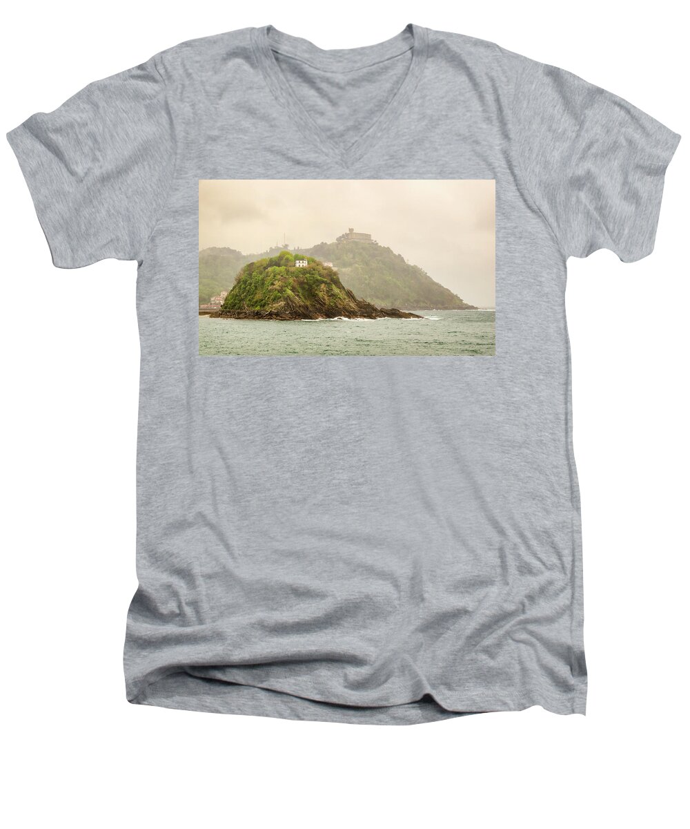 Santa Men's V-Neck T-Shirt featuring the photograph Santa Clara Island by Pablo Lopez