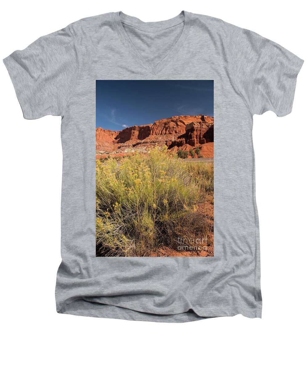 Capital Reef National Park Men's V-Neck T-Shirt featuring the photograph Scenery Capital Reef National Park by Cindy Murphy - NightVisions