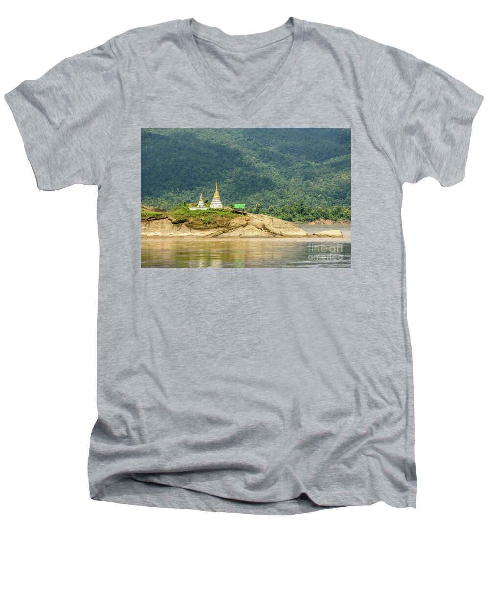 Myanmar Men's V-Neck T-Shirt featuring the photograph September by Werner Padarin