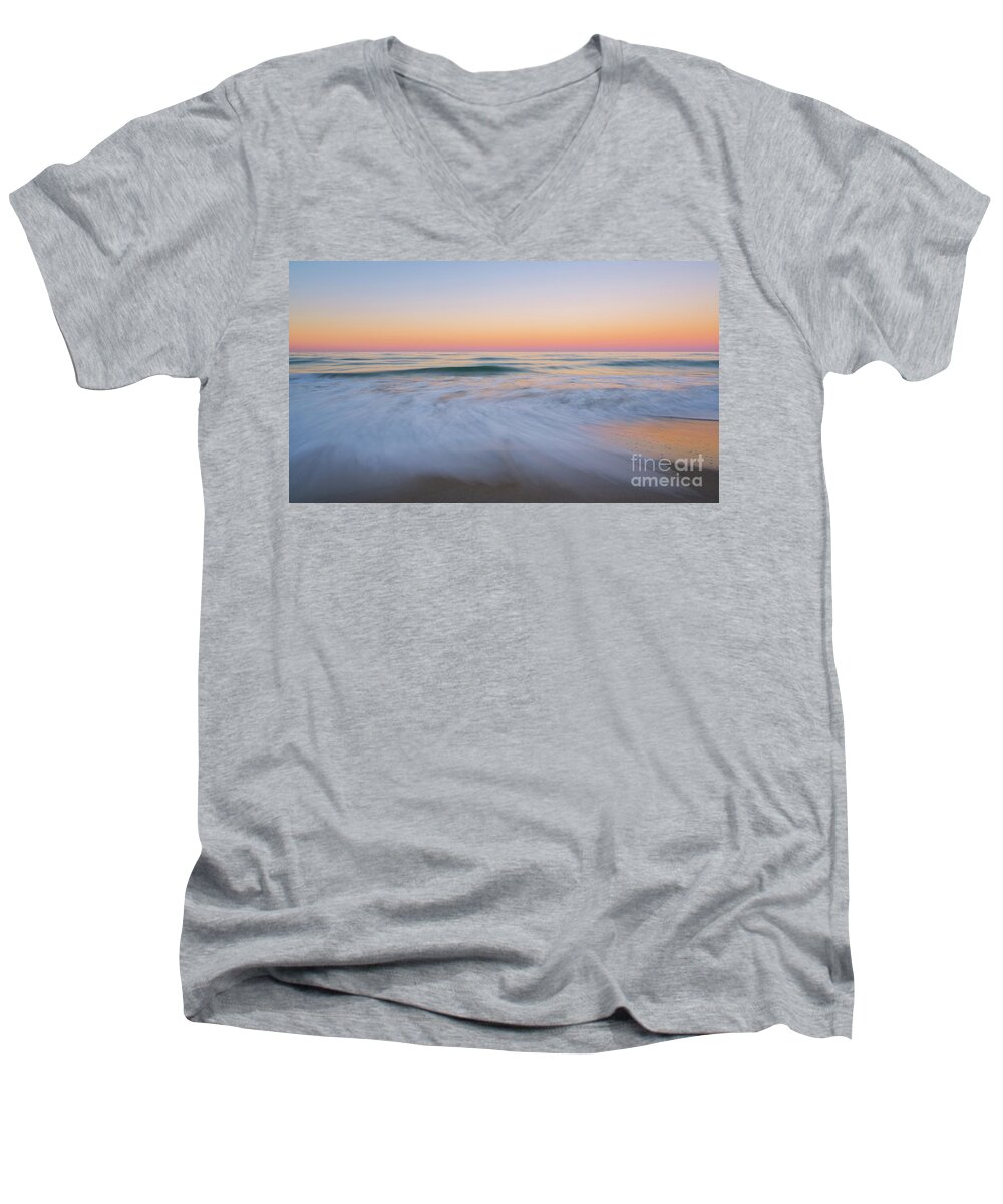 Soft Sunset Men's V-Neck T-Shirt featuring the photograph Soft Sunset by Michael Ver Sprill