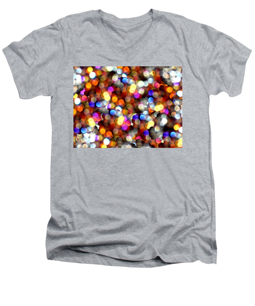 Art Men's V-Neck T-Shirt featuring the photograph Sparkles #8885_4 by Barbara Tristan