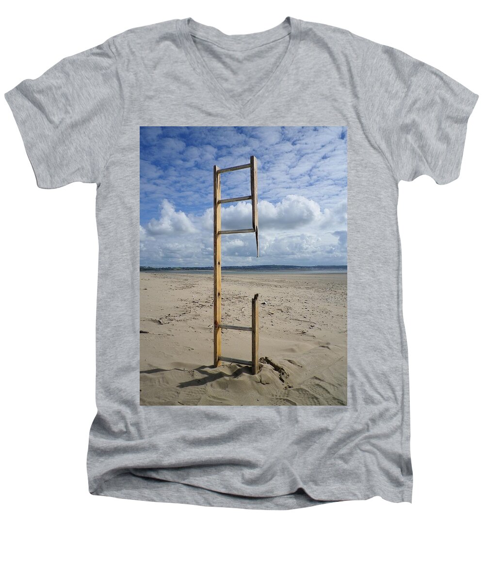 Steps To Heaven Men's V-Neck T-Shirt featuring the photograph Steps To Heaven by Richard Brookes