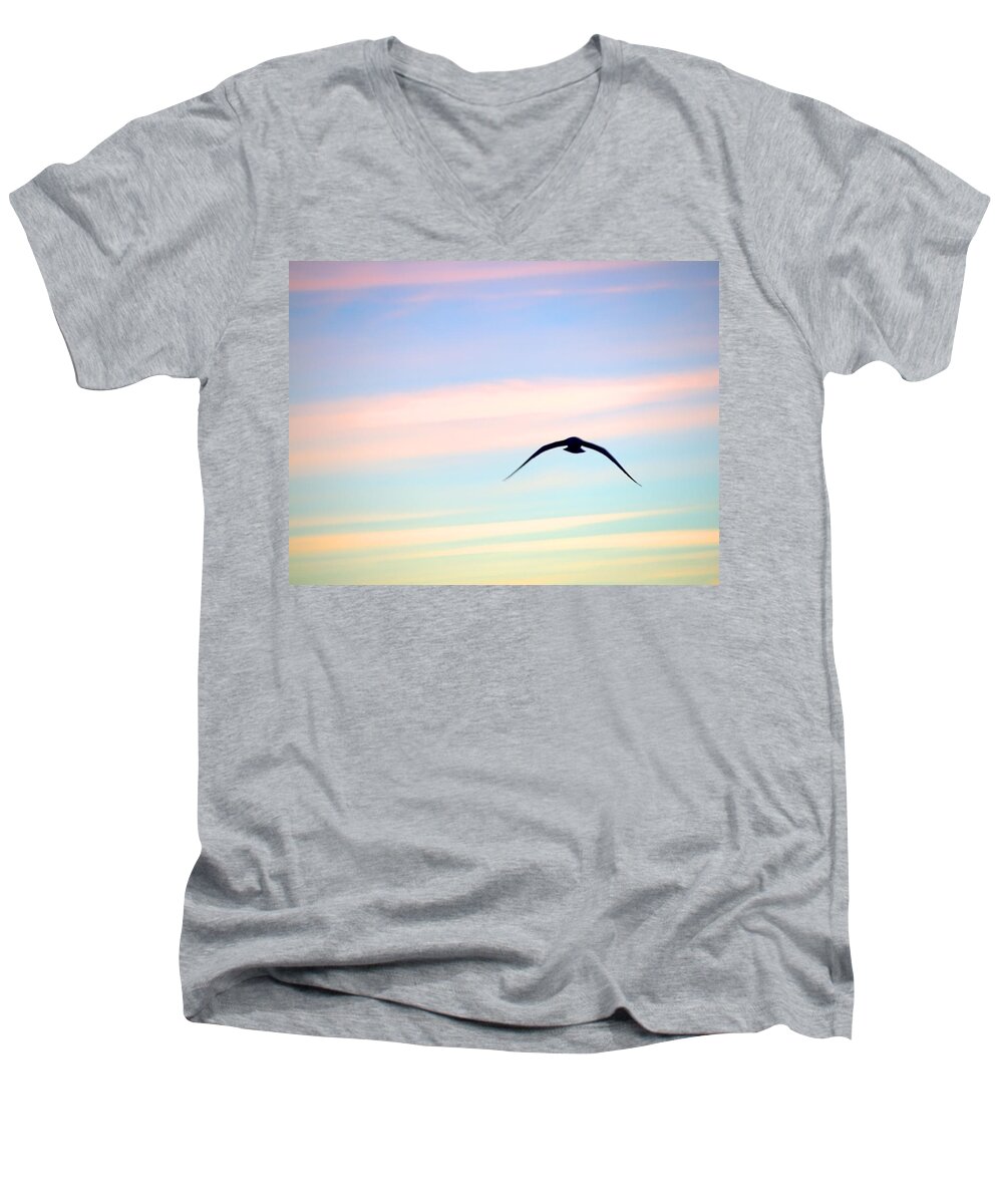 Gull Men's V-Neck T-Shirt featuring the photograph Stealth by Newwwman