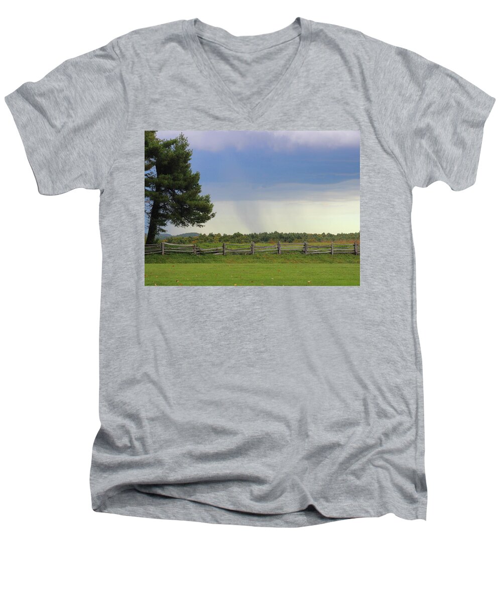 Nature Men's V-Neck T-Shirt featuring the photograph Storm at 258.6 by Cathy Lindsey
