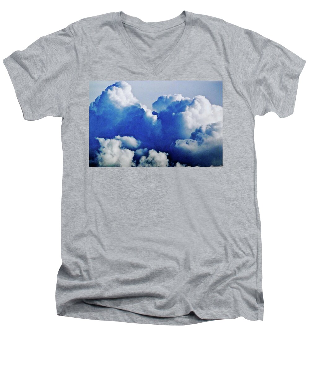 Clouds Men's V-Neck T-Shirt featuring the photograph Storm Clouds by Liz Vernand