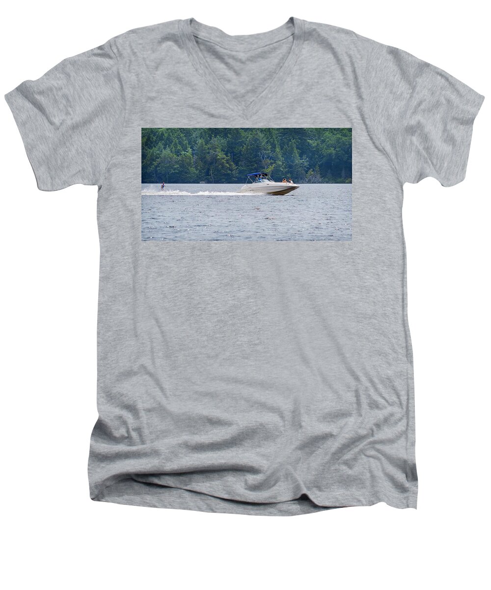 Water Ski Men's V-Neck T-Shirt featuring the photograph Summer Fun by Keith Armstrong