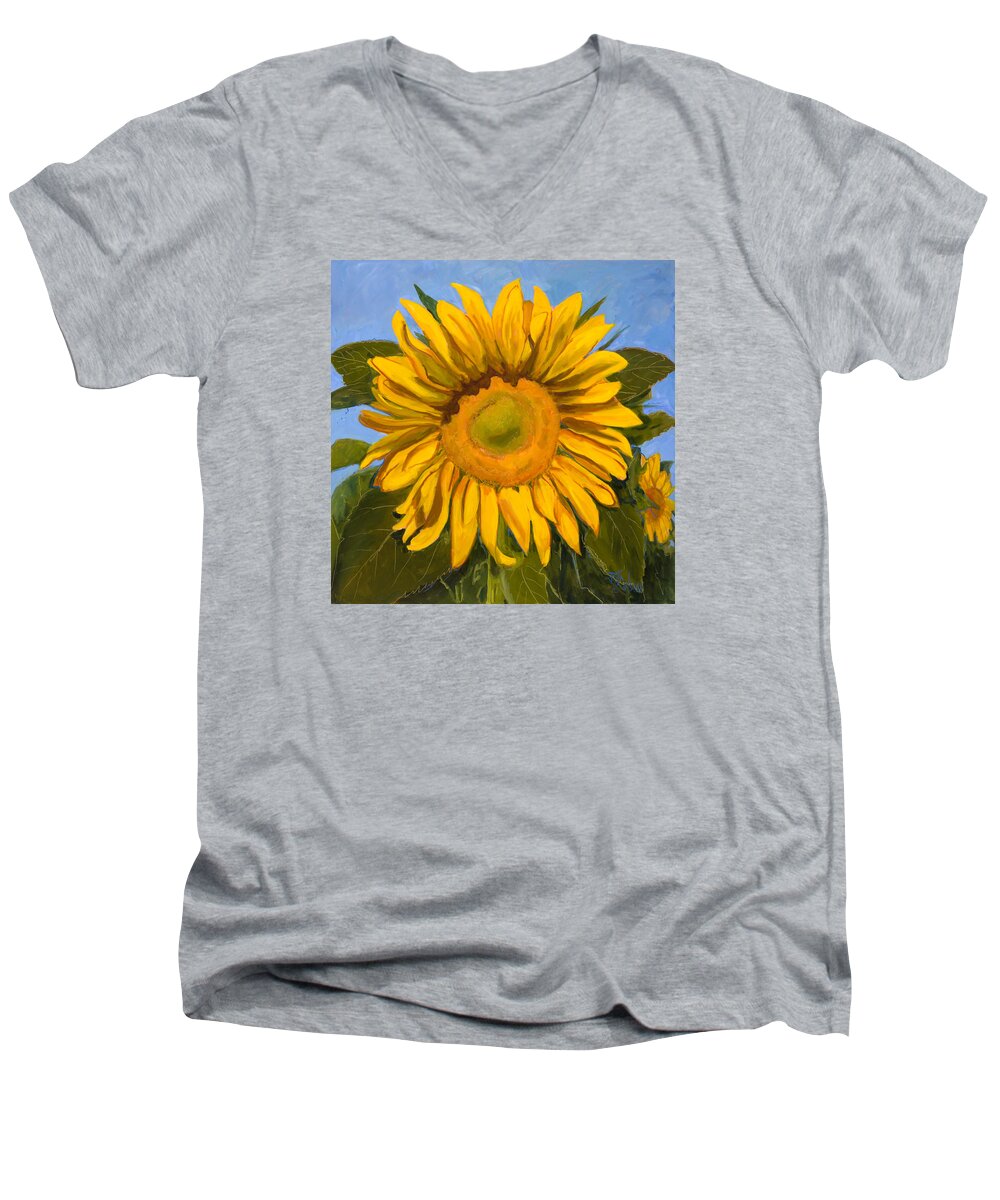 Summer Men's V-Neck T-Shirt featuring the painting Summer Joy by Billie Colson