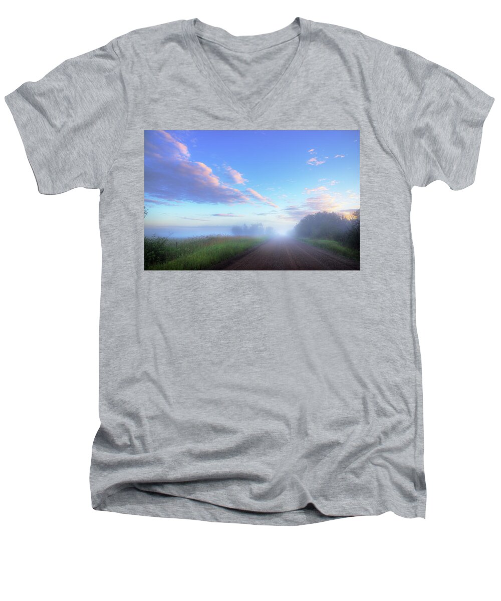 Landscape Men's V-Neck T-Shirt featuring the photograph Summer Morning in Alberta by Dan Jurak