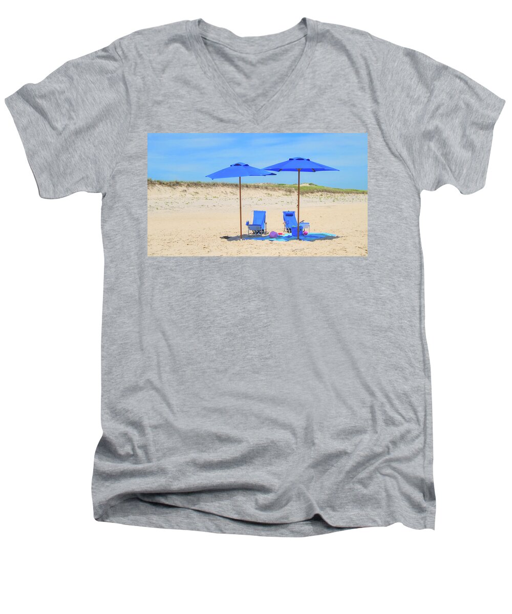 Beach Men's V-Neck T-Shirt featuring the photograph Summer Shades by Keith Armstrong