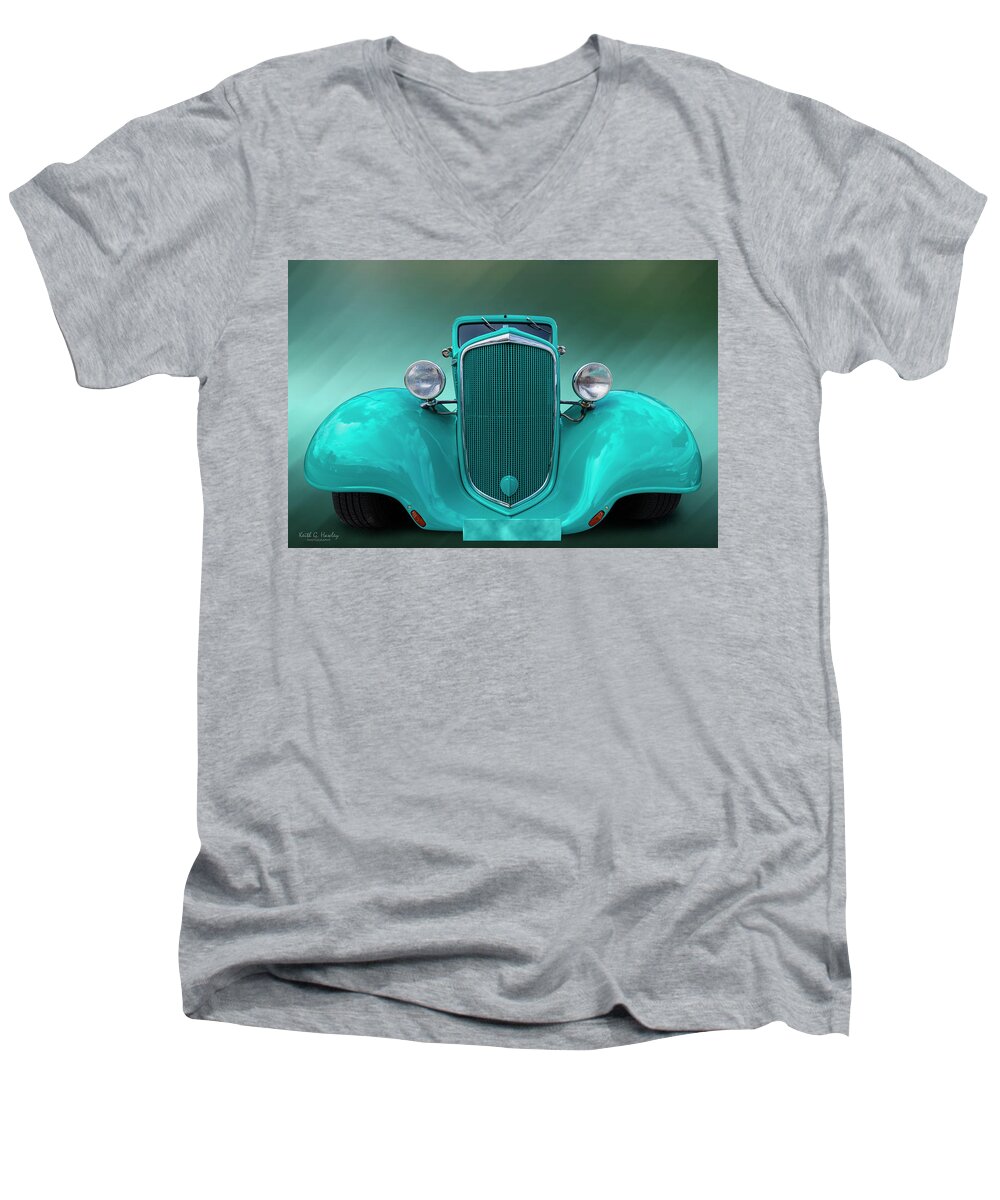 Car Men's V-Neck T-Shirt featuring the photograph Super Wide by Keith Hawley