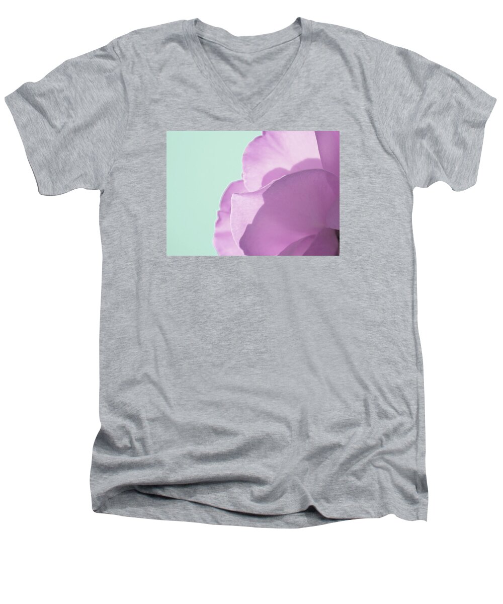 Lavender Rose Art Men's V-Neck T-Shirt featuring the photograph Sweet Loving Faith by The Art Of Marilyn Ridoutt-Greene