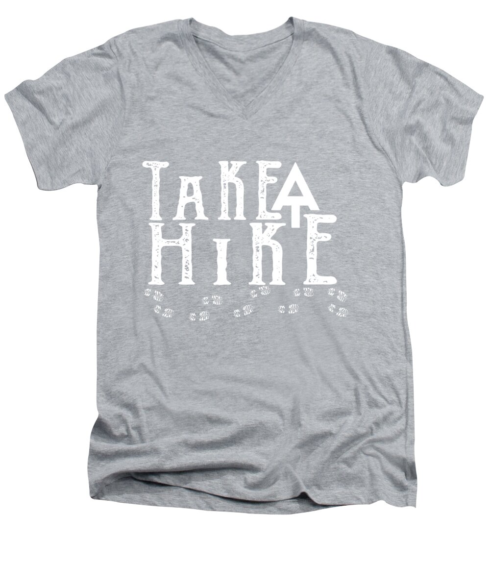 Appalachian Trail Tshirt Men's V-Neck T-Shirt featuring the digital art Take A Hike by Heather Applegate