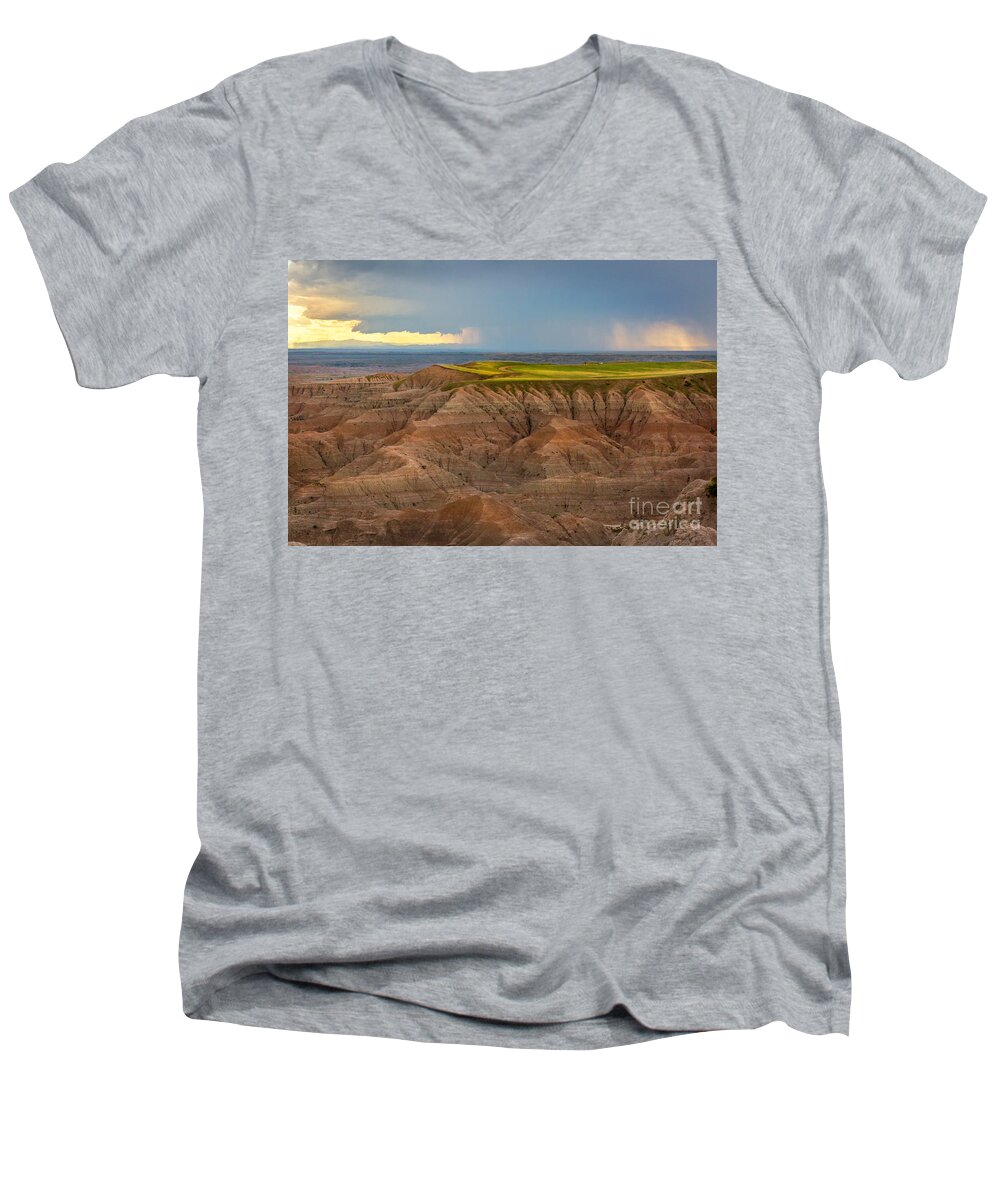 Photography Men's V-Neck T-Shirt featuring the photograph Take the High Road by Karen Jorstad