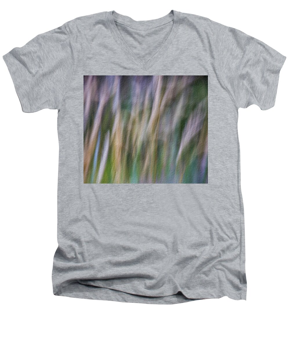 Abstract Men's V-Neck T-Shirt featuring the photograph Textured Abstract by James Woody