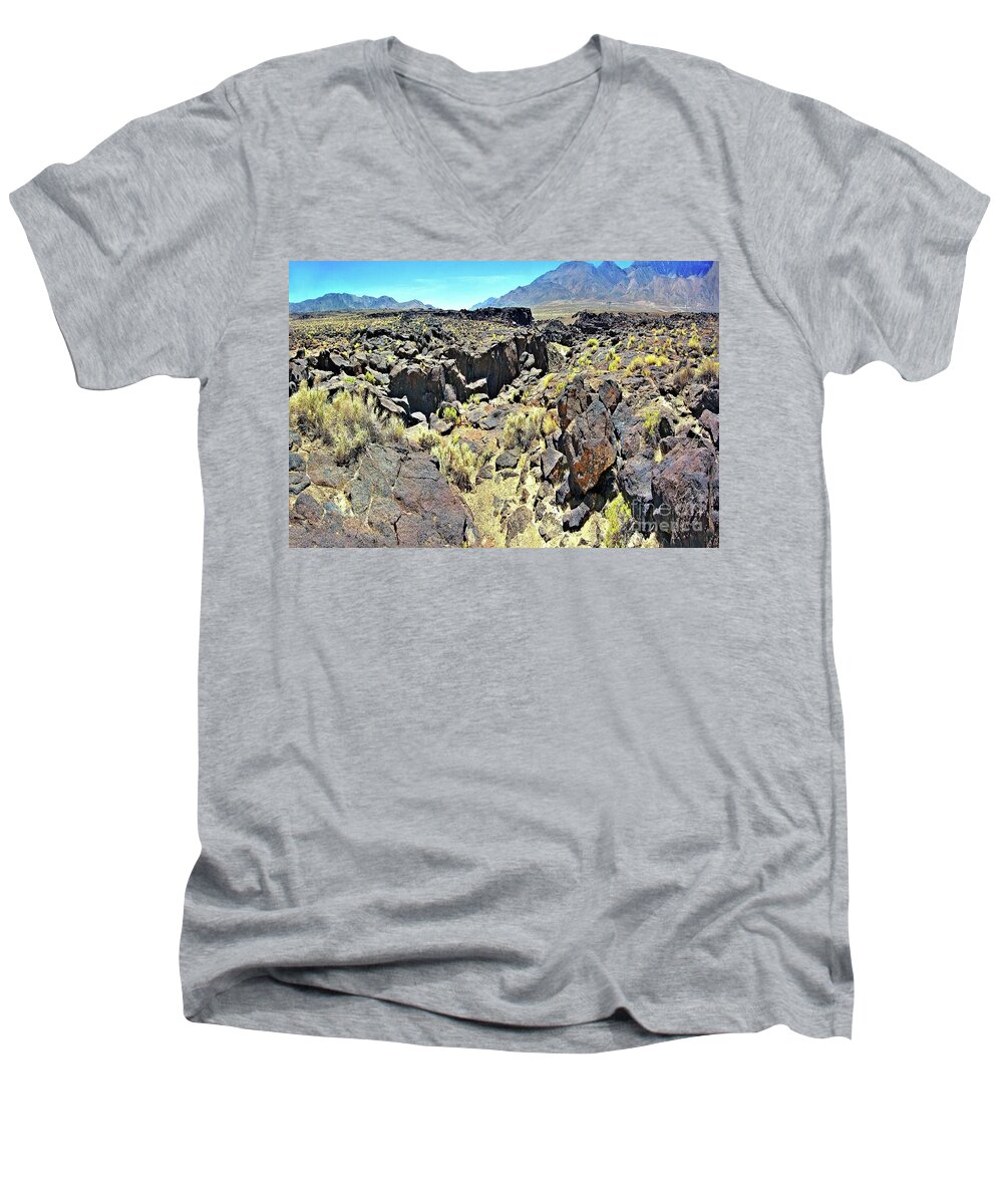 Basaltic Falls Men's V-Neck T-Shirt featuring the photograph The Canyon by Joe Lach