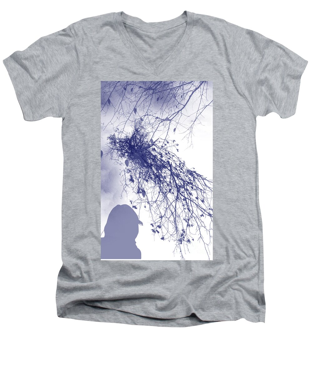 Dress Men's V-Neck T-Shirt featuring the digital art The Dress by Trilby Cole