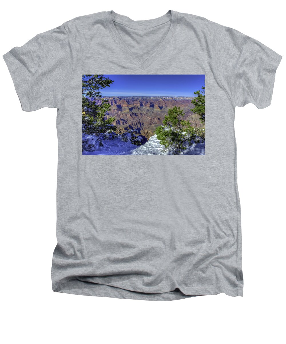 Landscape Men's V-Neck T-Shirt featuring the photograph The Grand Canyon by Harry B Brown