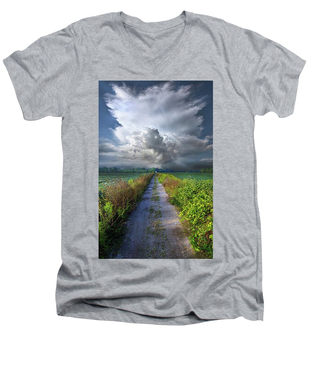 Summer Men's V-Neck T-Shirt featuring the photograph The Only Way In by Phil Koch