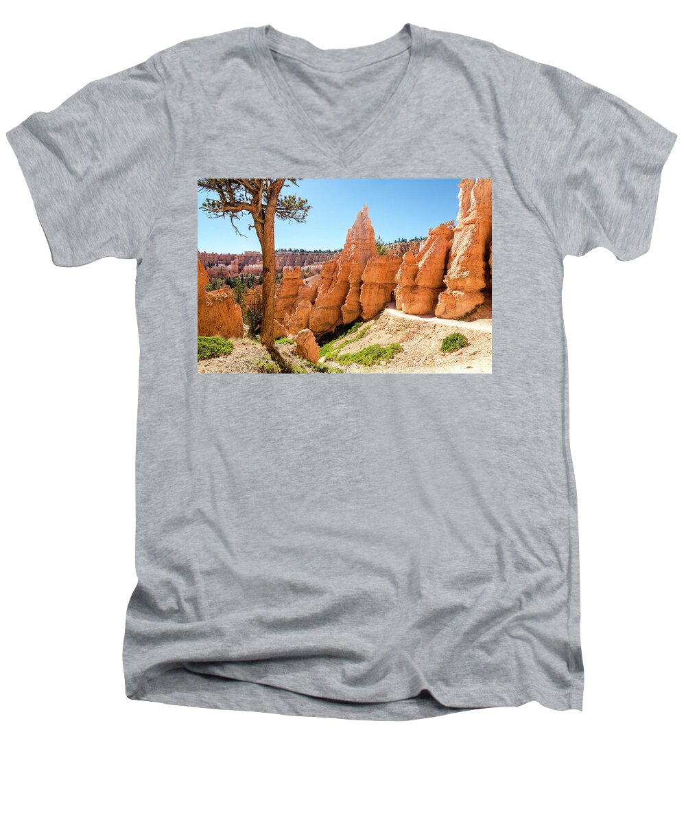 Landscape Men's V-Neck T-Shirt featuring the photograph The Queens Garden Trail by Margaret Pitcher