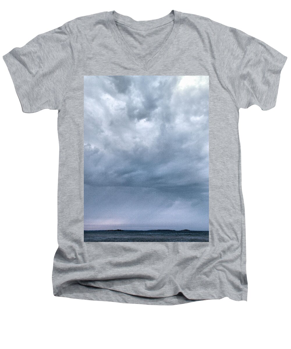 Lehtokukka Men's V-Neck T-Shirt featuring the photograph The rising storm by Jouko Lehto