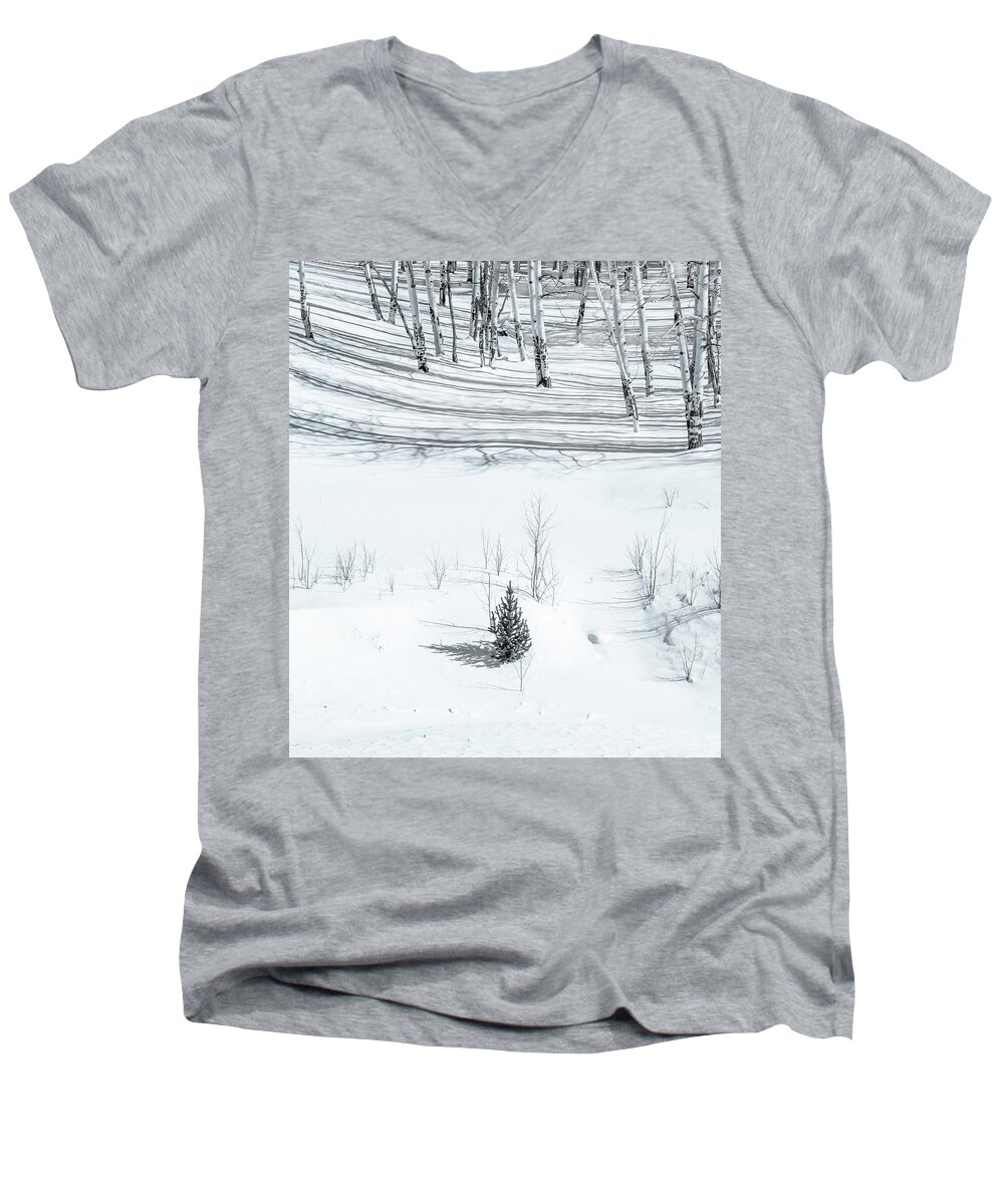 Winter Wonderland Men's V-Neck T-Shirt featuring the photograph The Supreme Happiness In Life Is The Conviction That We Are Loved. by Bijan Pirnia