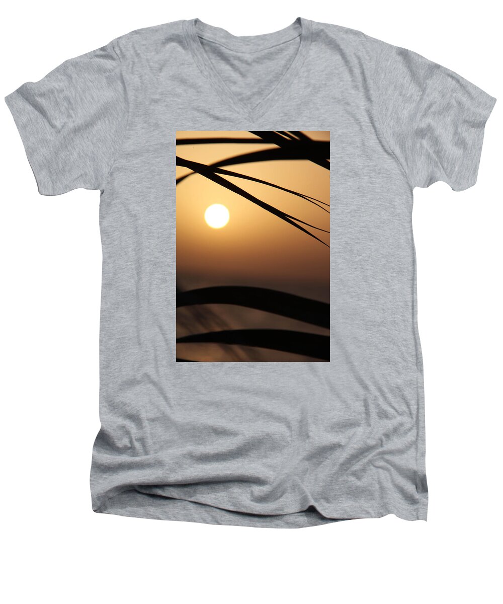 Al-ahyaa Men's V-Neck T-Shirt featuring the photograph the way I lean by Jez C Self