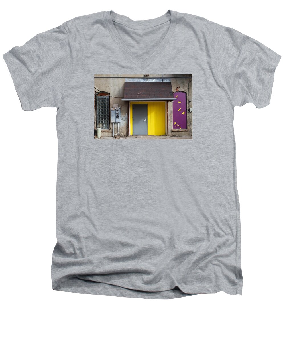 Fort Collins Men's V-Neck T-Shirt featuring the photograph The Yellow Birds by Monte Stevens