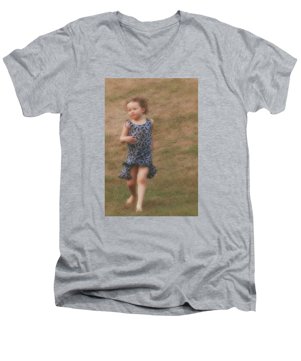  Men's V-Neck T-Shirt featuring the photograph To Be Free by The Art Of Marilyn Ridoutt-Greene