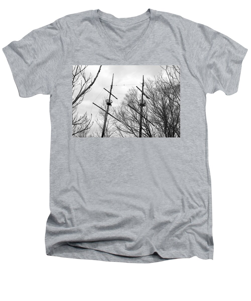 Trees Men's V-Neck T-Shirt featuring the photograph Tree Types by Valentino Visentini