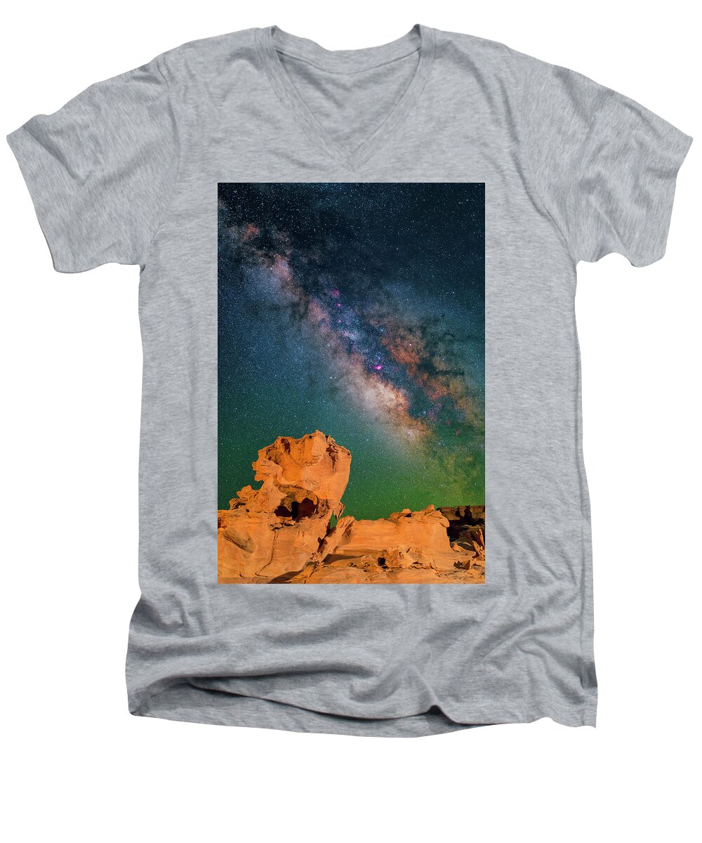 Astronomy Men's V-Neck T-Shirt featuring the photograph Turtles All The Way Down by Ralf Rohner