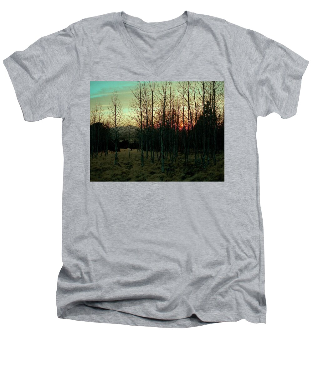 Twilight Men's V-Neck T-Shirt featuring the photograph Twilight by Stephen Andersen