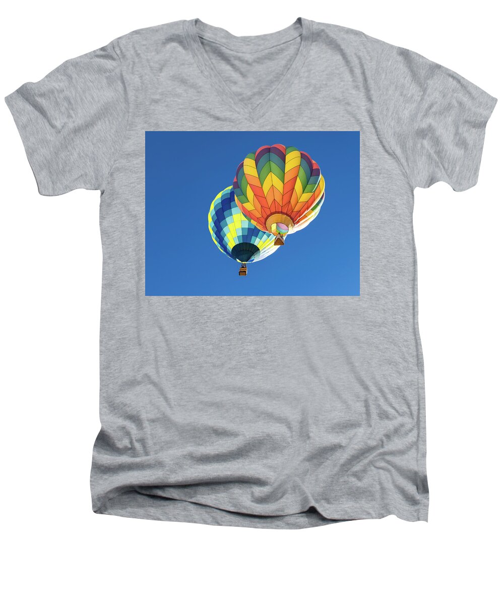 2018 Men's V-Neck T-Shirt featuring the photograph Up in a Hot Air Balloon by James Sage