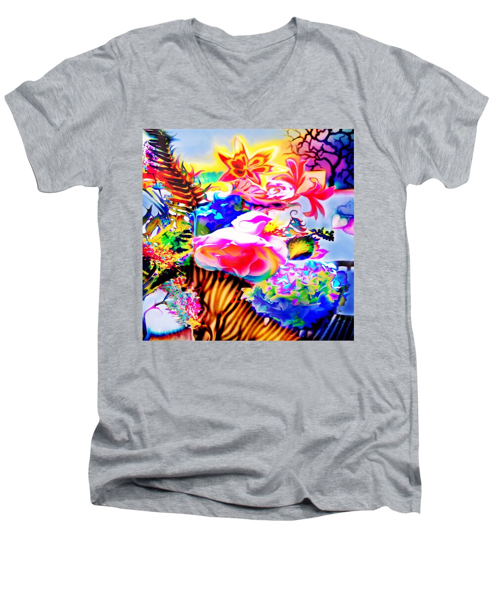 Adria Trail Men's V-Neck T-Shirt featuring the photograph Vibe Vase by Adria Trail