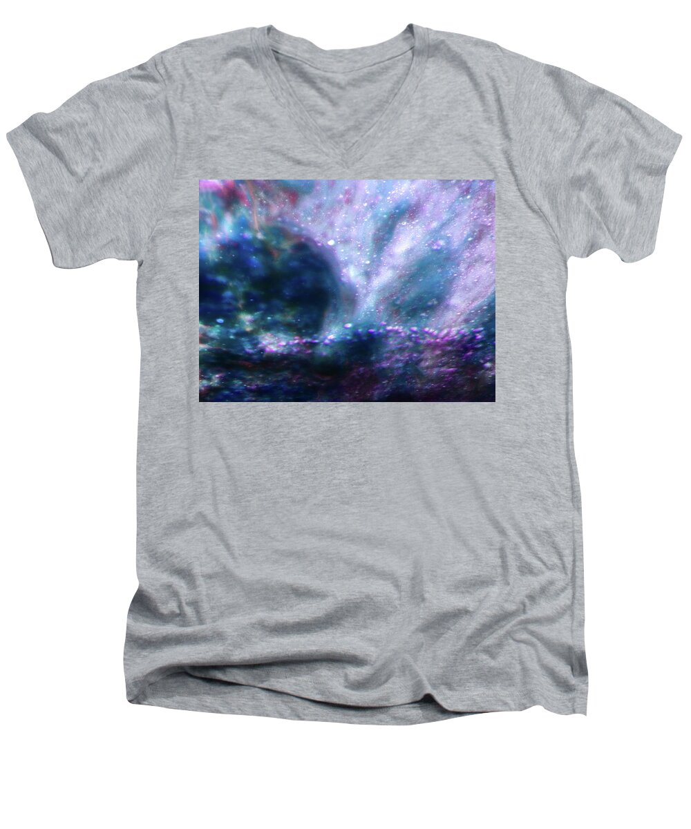 Cloud Men's V-Neck T-Shirt featuring the photograph View 3 by Margaret Denny